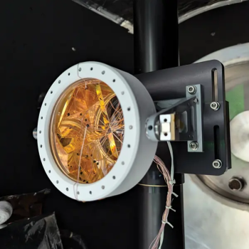 Currie’s modern mirror design awaits thermal testing in a chamber at NASA Goddard Space Flight Center.