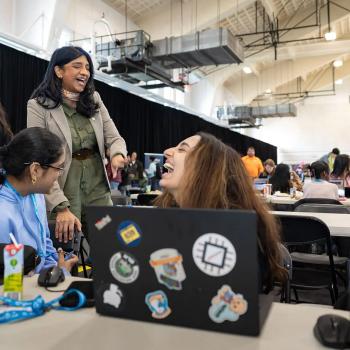 Lt. Governor Aruna Miller with Technica hackathon participants