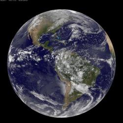 A satellite image of Earth