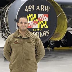 Jason Barbier in front of 459 ARW Andrews