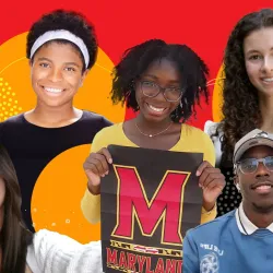First-year Terps in this year’s incoming class include a national spelling bee winner, a state-champion track and field athlete and nonprofit founder, a cancer survivor, and more. (Photos courtesy of students)