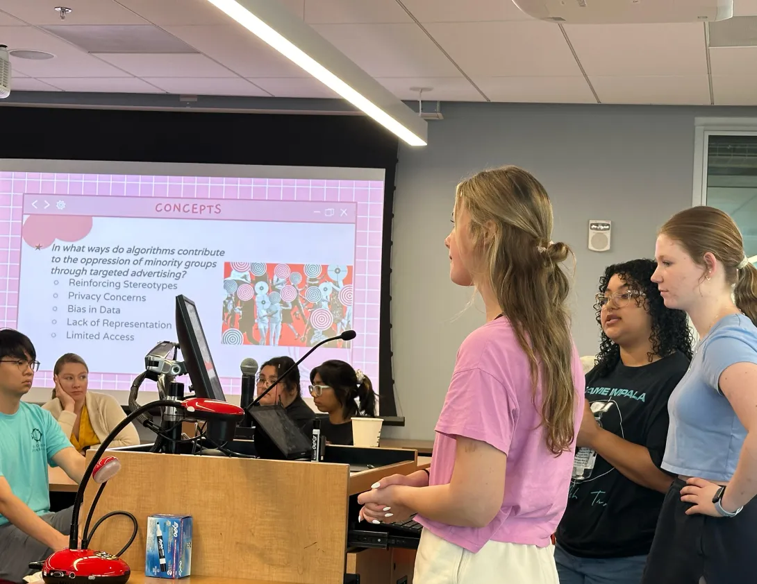 Students presenting project