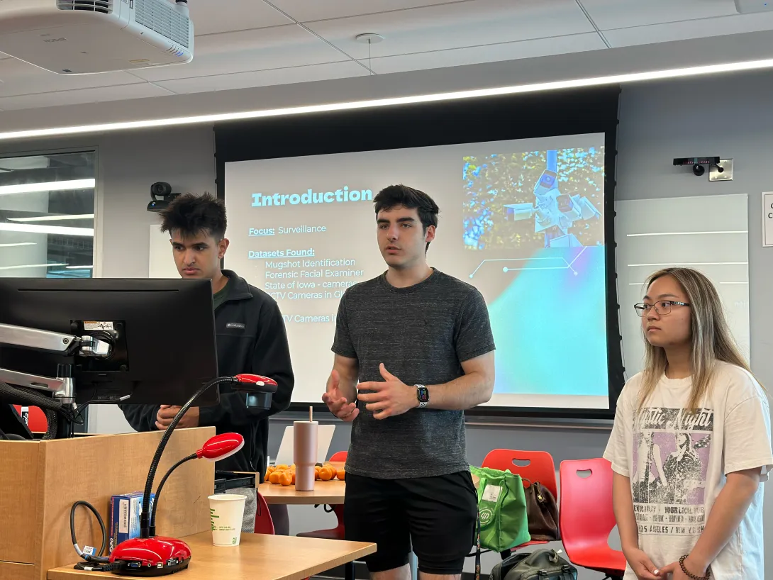Students presenting project