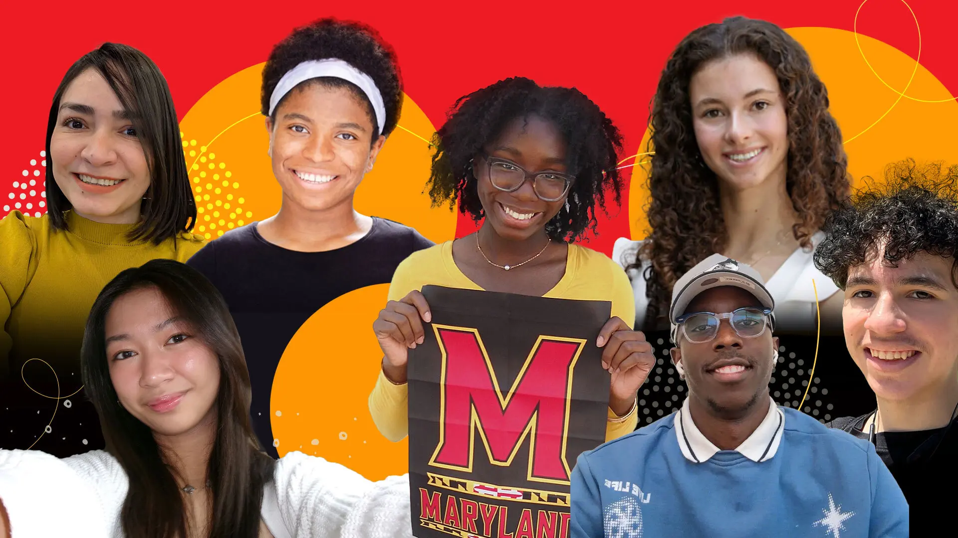 First-year Terps in this year’s incoming class include a national spelling bee winner, a state-champion track and field athlete and nonprofit founder, a cancer survivor, and more. (Photos courtesy of students)
