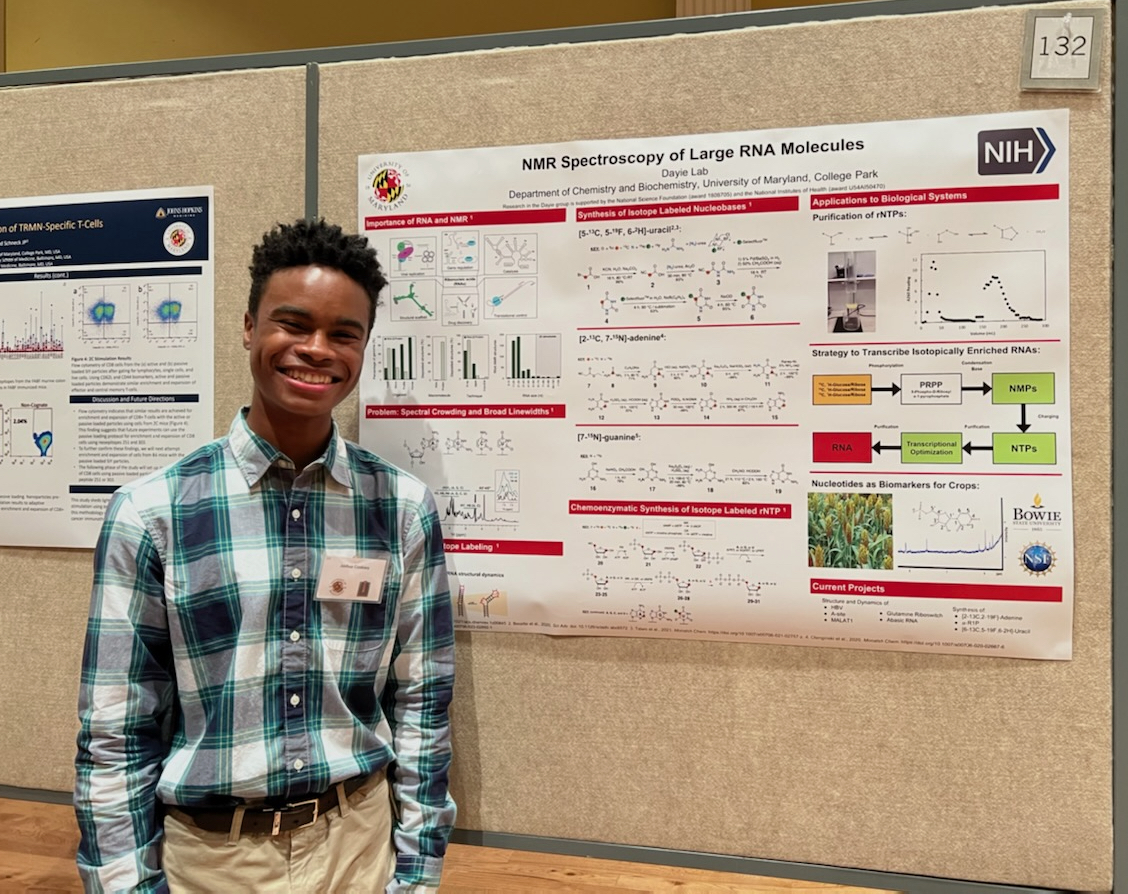Joshua Cooksey presents a research poster